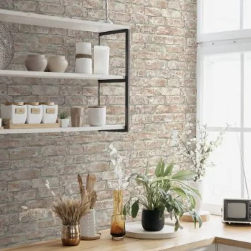 Denver Red Brick Peel and Stick Wallpaper